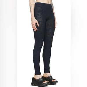 Givenchy Small 4G Jacquard Stretch Monogram All Over Legging in Black Sz S